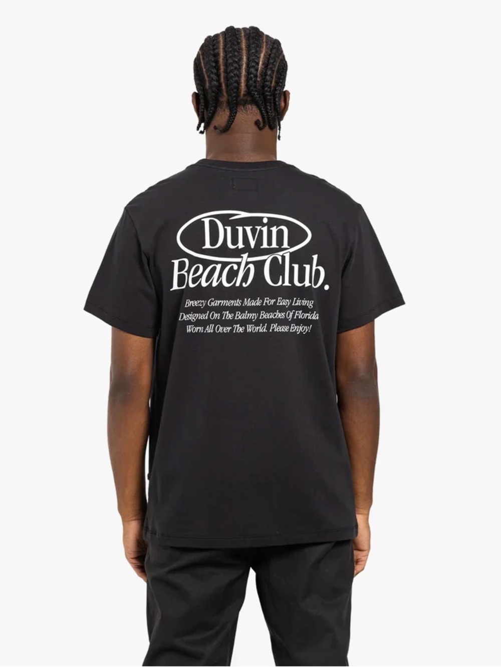 Duvin Members Only Beach Club Tee in washed black size small Peruvian cotton